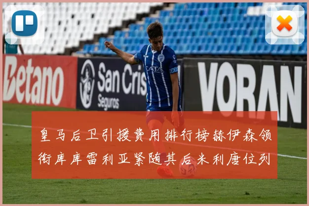 皇马后卫引援费用排行榜赫伊森领衔库库雷利亚紧随其后米利唐位列第三